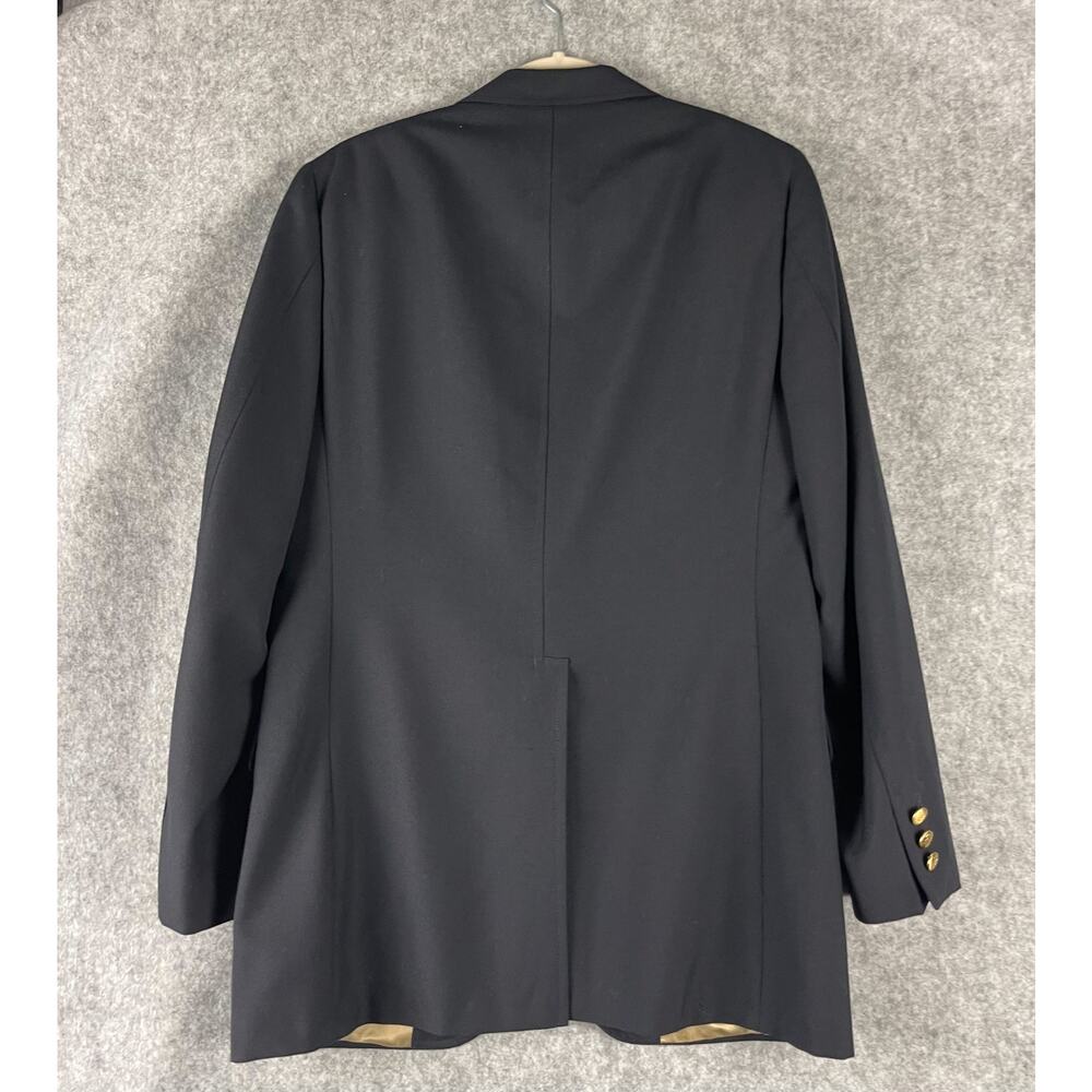 Vintage Bill Blass Blazer Sport Coat Men 40R Black Gold Button Classic Career - Picture 14 of 16